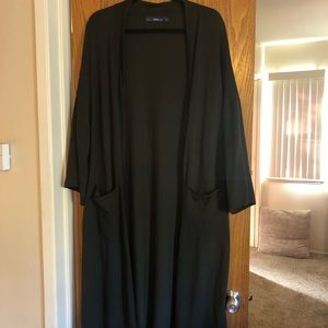 Zara Knit dark green cardigan
